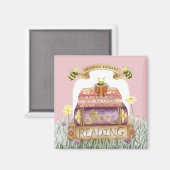 Schattige roze Ik lees liever boek liefhebber Magneet (Voorkant / Achterkant)