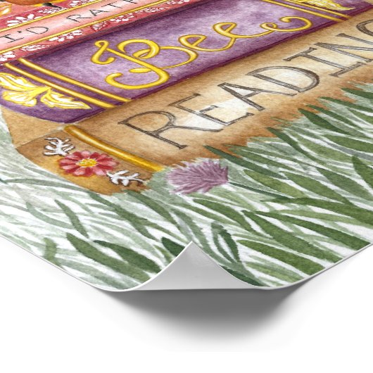 Schattige roze Ik lees liever boek liefhebber Poster (Hoek)