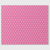 Schattige Roze Initiaal Monogram Retro Typewriter  Cadeaupapier (Vlak)