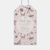 Schattige Roze Insecten Bedankt Cadeaulabel (Voorkant)
