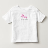 Schattige roze is mijn kleur kinder shirts (Voorkant)