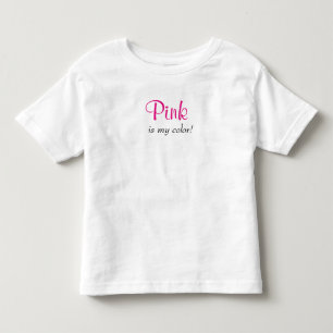 Schattige roze is mijn kleur kinder shirts