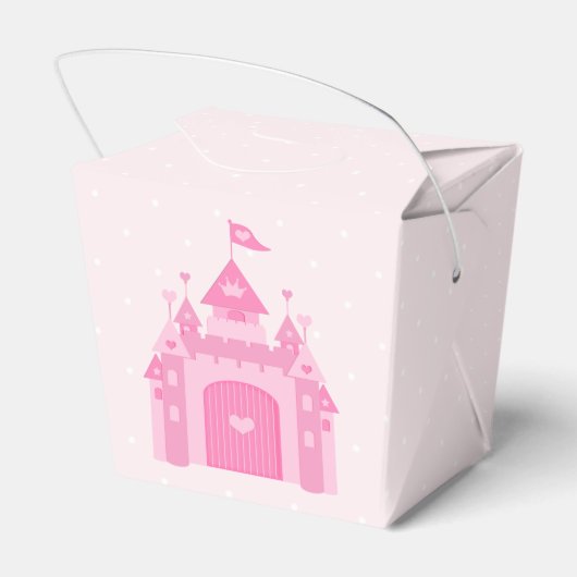 Schattige Roze Kasteel Prinses Verjaardagsfeest Bedankdoosjes (Achterkant)