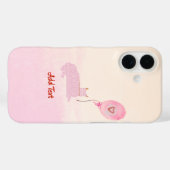 Schattige Roze Kat Case-Mate iPhone Case (Achterkant (horizontaal))