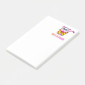 Schattige Roze Kat - Geboren om Kunst te Laten Sch Post-it® Notes (Schuin)