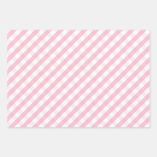 Schattige Roze Kat Liefde Custom Foto Kinder Inpakpapier Vel (Voorkant 2)