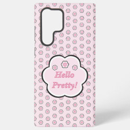 Schattige Roze Kat Poot Hallo Mooi Samsung Galaxy Hoesje