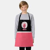 Schattige roze kat schort (Gedragen)