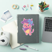 Schattige Roze Kat Sticker (iPad Cover)