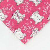 Schattige Roze Kattenpatroon Fleece Deken voor Kin (Hoek)