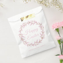 Schattige Roze Katwilgen Pasen Gelukkig 