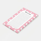 Schattige Roze Kawaii Konijn Doodle Post-it® Notes (Schuin)