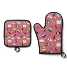 Schattige Roze Kawaii Sushi Patterned