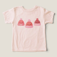 Schattige Roze Kawaii Winter Muts Lachtende Cartoo
