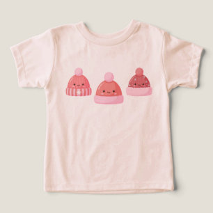 Schattige Roze Kawaii Winter Muts Lachtende Cartoo