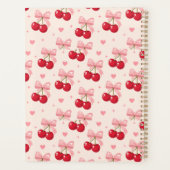 Schattige Roze Kers Strik Coquette Terug naar Scho Planner (Achterkant)