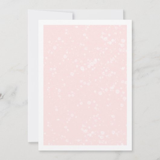 Schattige Roze Kerst Baby shower Kaart (Achterkant)