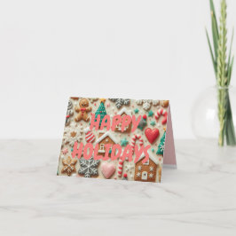 Schattige Roze Kerst Cookie Kaart voor de Girlies