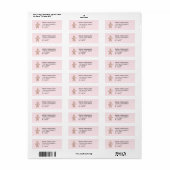 Schattige roze Kerst gingerbread man Etiket (Full Sheet)