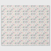 Schattige Roze Kerst Notenkraker Ballet Cadeaupapier (Vlak)