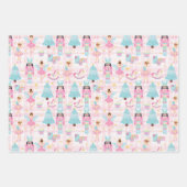 Schattige Roze Kerst Notenkraker Ballet Inpakpapier Vel (Voorkant 3)
