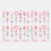 Schattige Roze Kerst Notenkraker Ballet Inpakpapier Vel (Voorkant 2)