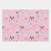 Schattige Roze Kerst Notenkraker Ballet Inpakpapier Vel (Voorkant)