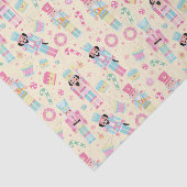 Schattige Roze Kerst Notenkraker Ballet Tissuepapier (Detail)