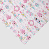 Schattige Roze Kerst Notenkraker Ballet Tissuepapier (Detail)