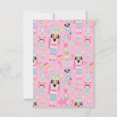 Schattige Roze Kerst Notenkraker Gepersonaliseerd Bedankkaart (Achterkant)