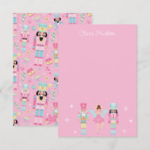 Schattige Roze Kerst Notenkraker Gepersonaliseerd