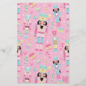 Schattige Roze Kerst Notenkraker Gepersonaliseerd Briefpapier (Achterkant)