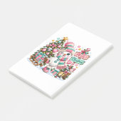 Schattige Roze Kerst Sneeuwman Post-it® Notes (Schuin)