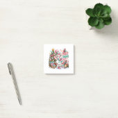 Schattige Roze Kerst Sneeuwman Post-it® Notes (Kantoor)