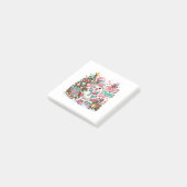 Schattige Roze Kerst Sneeuwman Post-it® Notes (Schuin)