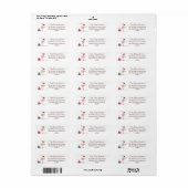 Schattige Roze Kerstelf Schaatsen Etiket (Full Sheet)