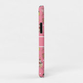 Schattige roze kerstflamingo en ananaspatroon Case-Mate iPhone case (Achterkant/rechts)