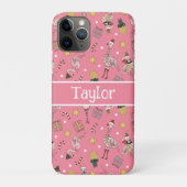 Schattige roze kerstflamingo en ananaspatroon Case-Mate iPhone case (Achterkant)