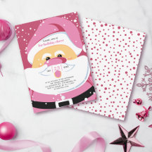 Schattige roze kerstkerstfeest