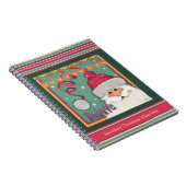 Schattige Roze Kerstman Geloof Kerst Wensenlijstje Notitieboek (Rechterzijde)