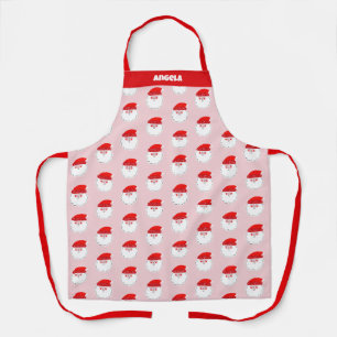 Schattige Roze Kerstman Kerst Bakken Schort