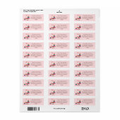 Schattige Roze Kerstman met Kado's Etiket (Full Sheet)