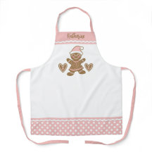 Schattige Roze Kerstmeisje Gingerbread Cookie Scho