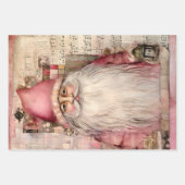 Schattige Roze Kerstmis Kerstman Thema Mix Inpakpapier Vel (Voorkant 2)