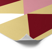 Schattige Roze Kerstmis Sneeuwkonijntje Konijnenil Poster (Hoek)