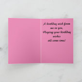 Schattige roze kitten kaart (Binnen)