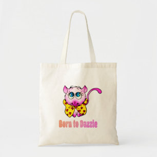 Schattige Roze Kitty - Geboren om Kunst te Laten S Tote Bag