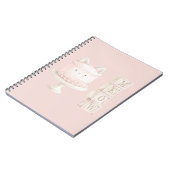 Schattige Roze Kitty Kat Cake Meow Notitieboek (Linkerzijde)