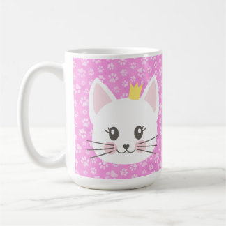 SCHATTIGE ROZE KITTY KATTENGEZICHT MET POTEN KOFFIEMOK