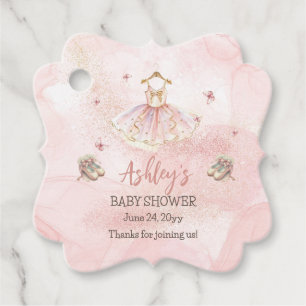 Schattige Roze Kleine Ballerina Tutu Meisje Baby s Bedankjes Labels